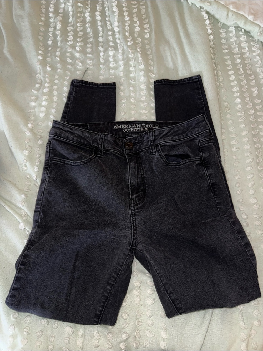 American Eagle Outfitters Black Skinny High-Rise Jeans